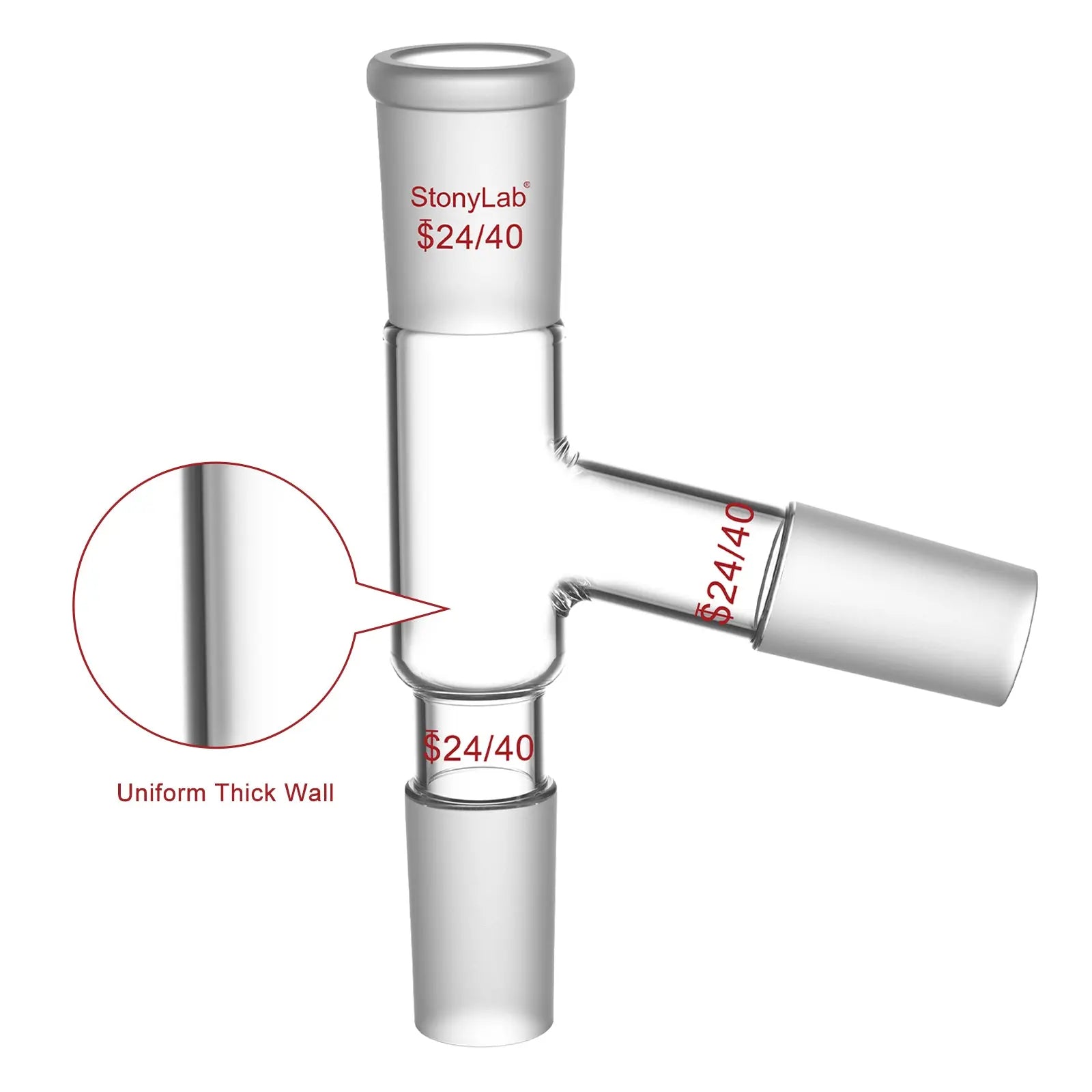 Side view and dimensional layout of the durable StonyLab Distilling Connecting Adapter