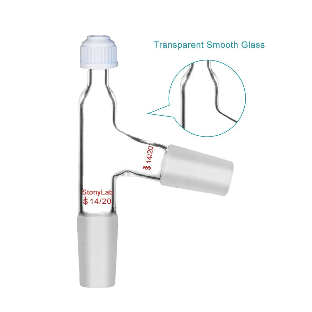 StonyLab Distilling Thermometer Adapter with Screw Cap heavy duty chemical processing configuration
