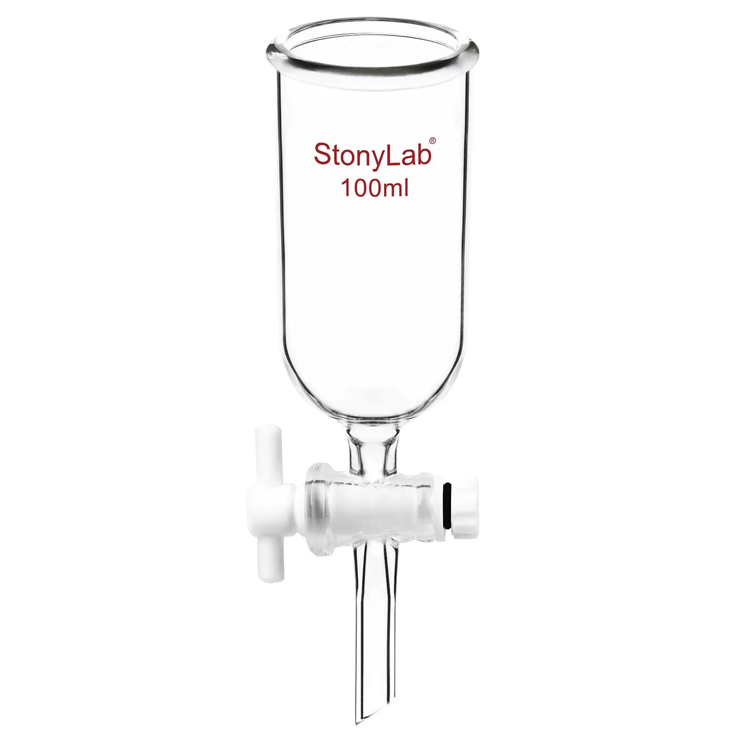 Comprehensive product view and setup components for StonyLab Dropping Funnel with PTFE Stopcock