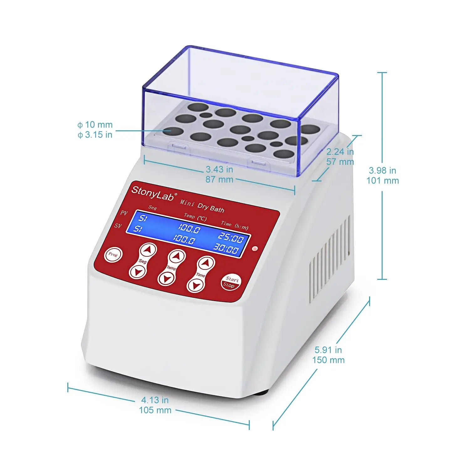 Close-up view showing the precise design and material of StonyLab Constant Temperature Metal Bath