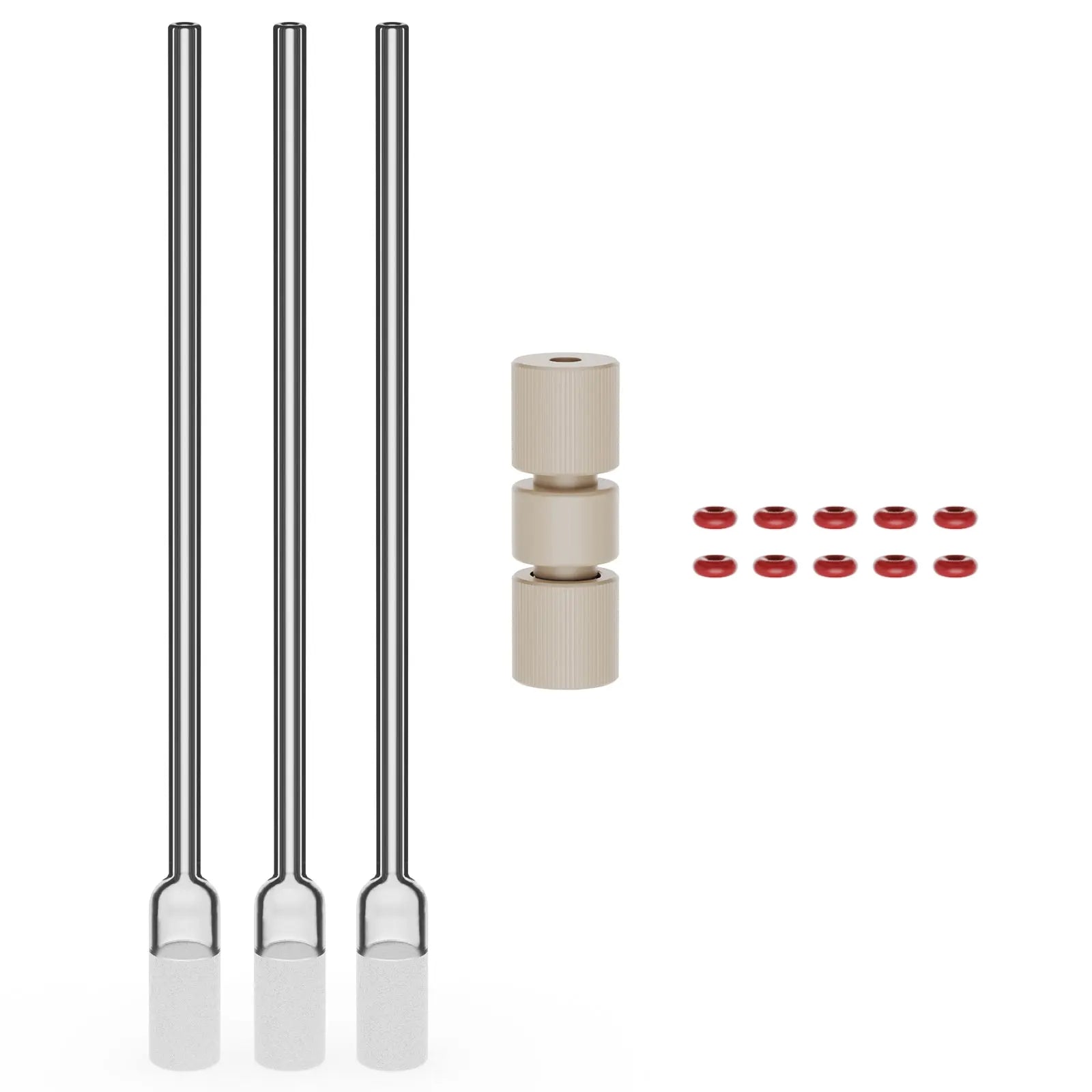 Electrochemical cell gas sparging kit with reusable PEEK connector and G1 borosilicate glass sparging tubes 3 mm OD StonyLab