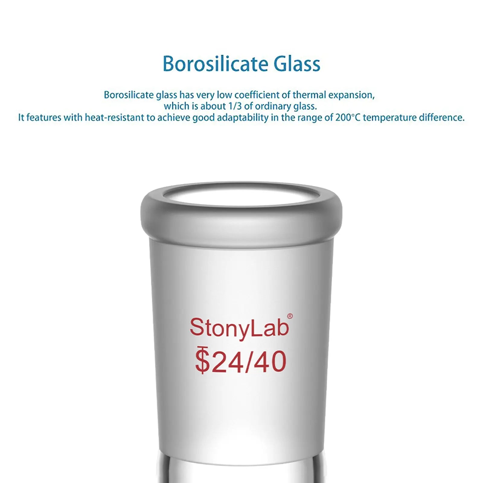 Side view and dimensional layout of the durable StonyLab Enlarging Connecting Adapter