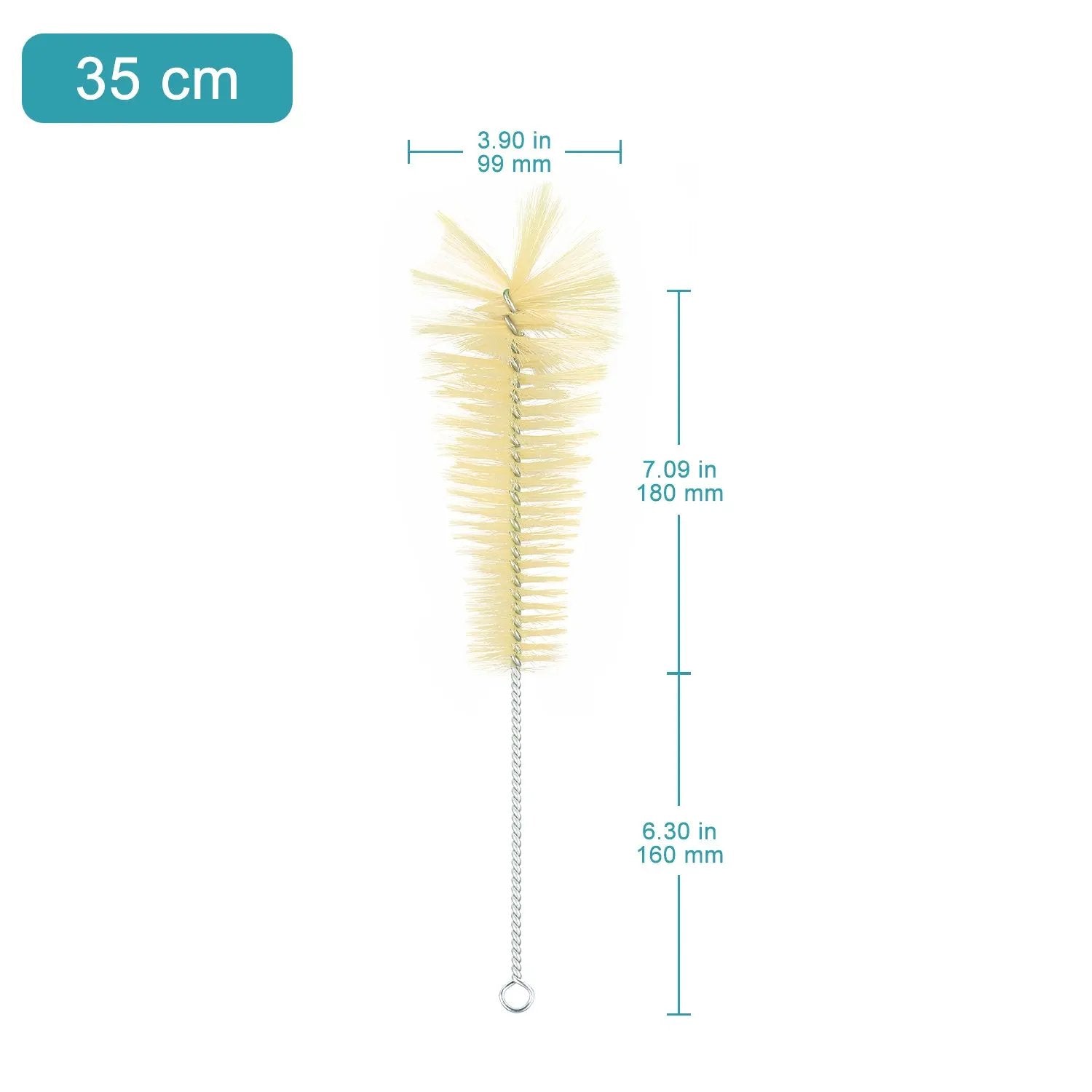 Close-up view showing the precise design and material of StonyLab Erlenmeyer Flask Brushes