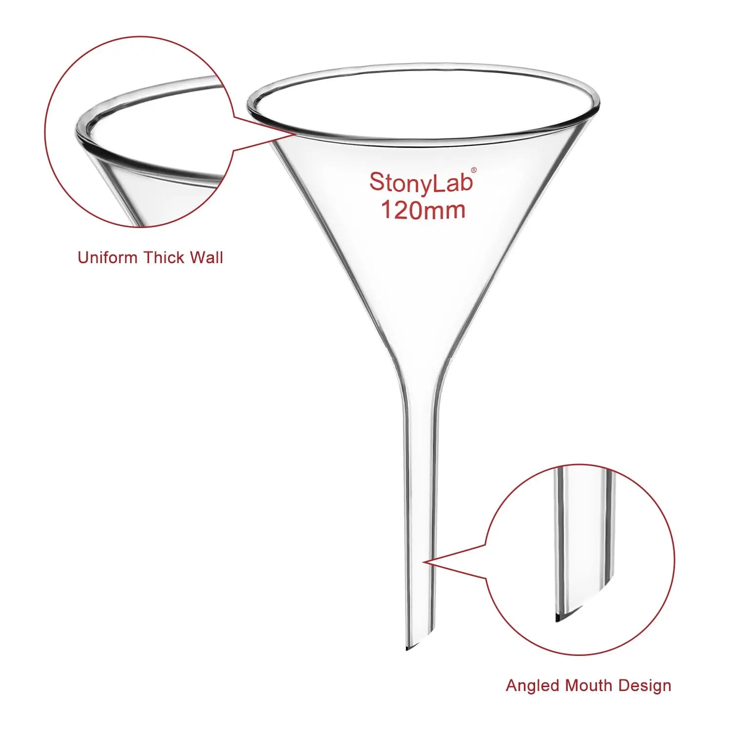 StonyLab Filter Funnel heavy duty chemical processing configuration
