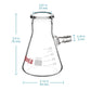 Filtering Flask, 50-2000 ml, 2 Pack - StonyLab Flasks - Erlenmeyer 