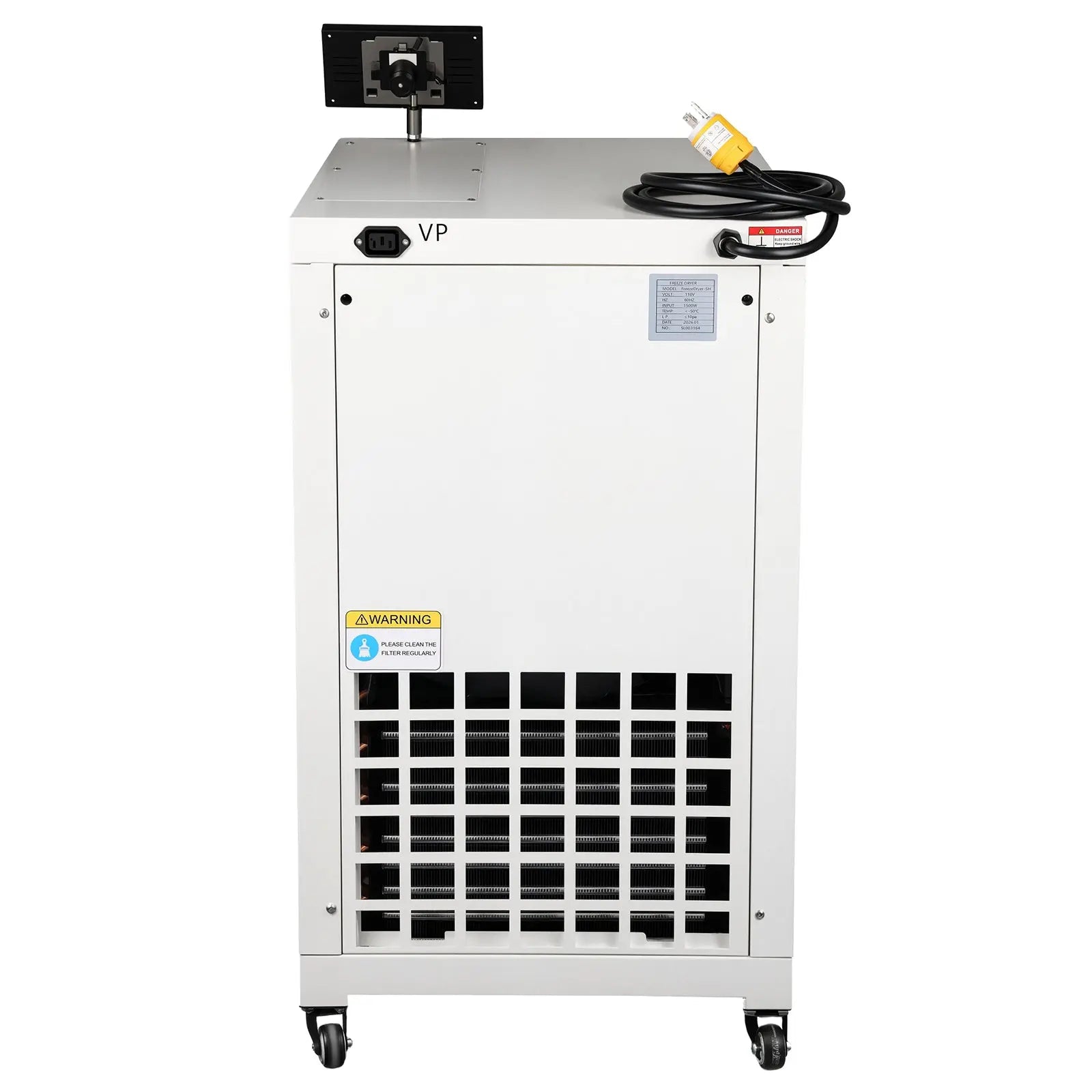 Control panel and digital status display setup of StonyLab Food Freeze Dryer with Vacuum Pump