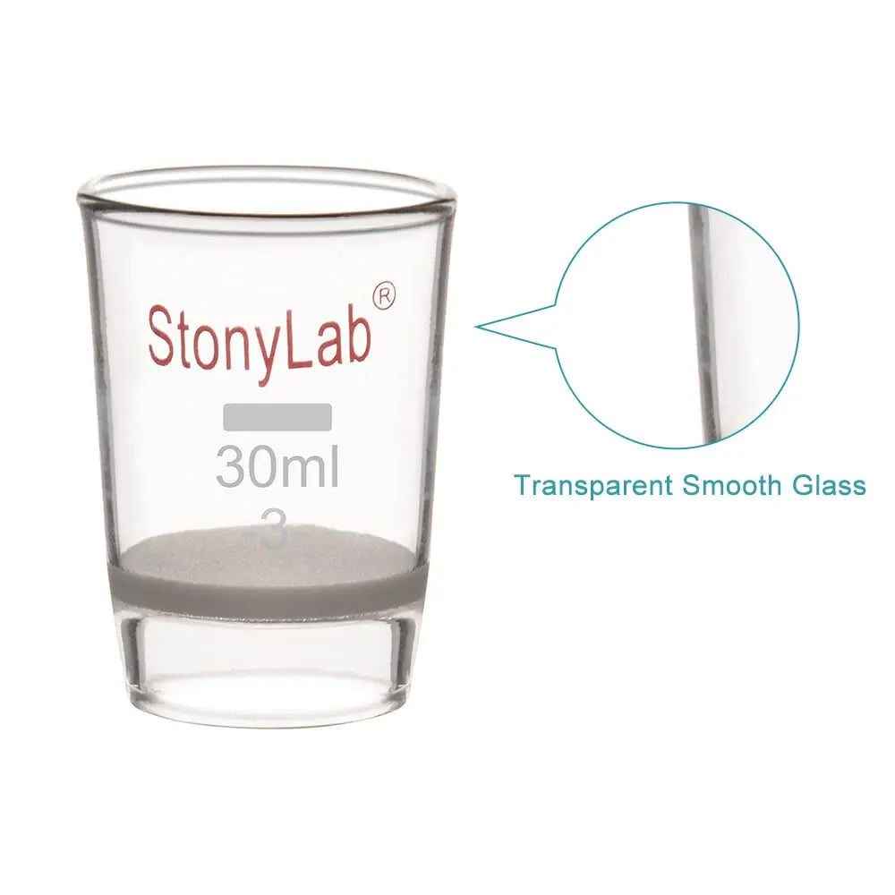 StonyLab Glass Crucible Gooch Filter Crucible with Fritted Disc heavy duty chemical processing configuration