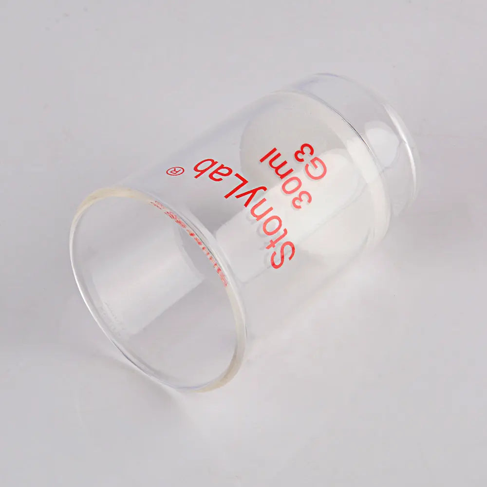 Laboratory glass Gooch filter crucible with integrated fritted disc for micro-scale filtration, clarification and particulate retention StonyLab