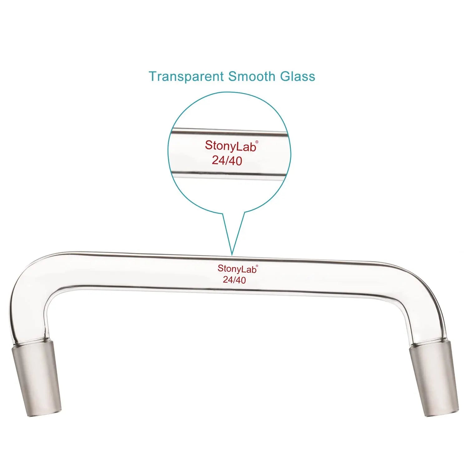 StonyLab Glass Distilling Adapter with 75 Degree and 105 Degree Bent heavy duty chemical processing configuration