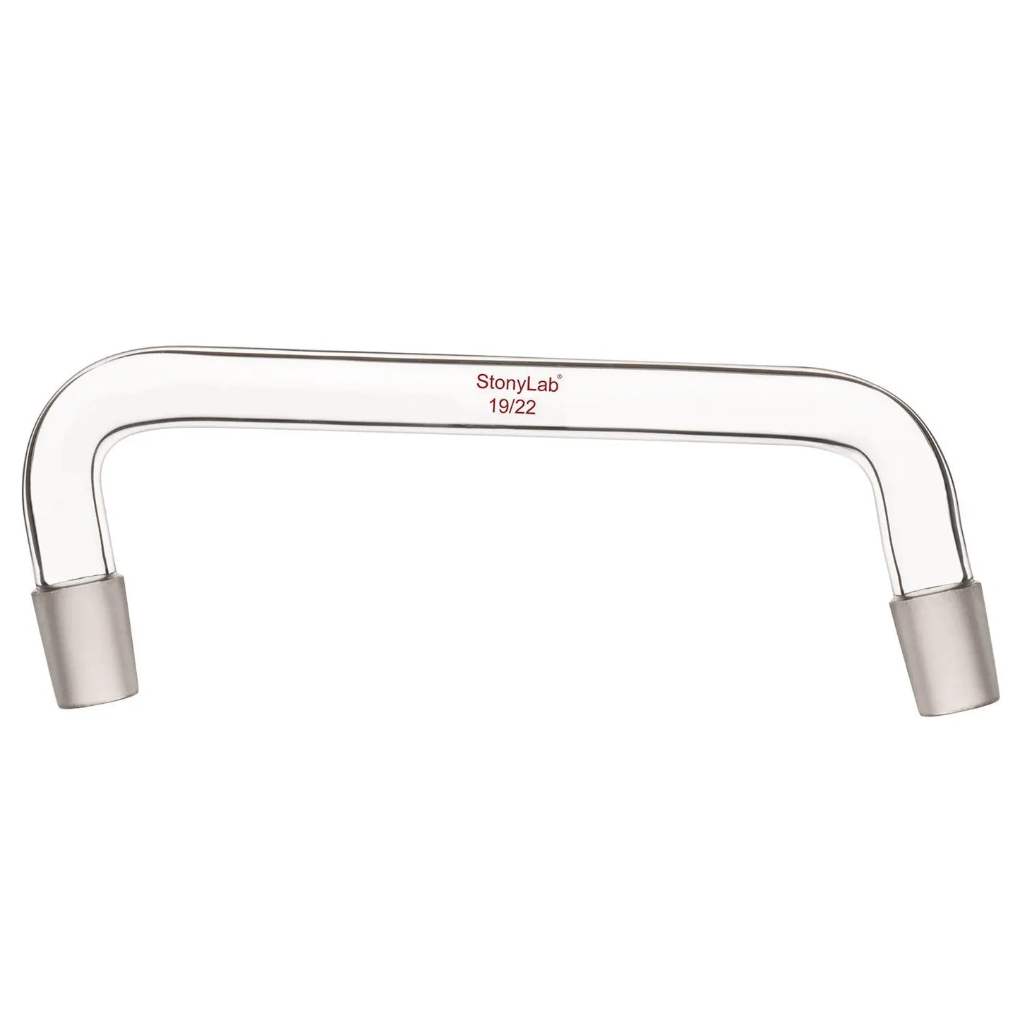 Glass Distilling Adapter with 75 Degree and 105 Degree Bent - StonyLab Adapters - Distilling 19-22-Joint-and-150-mm-Stem