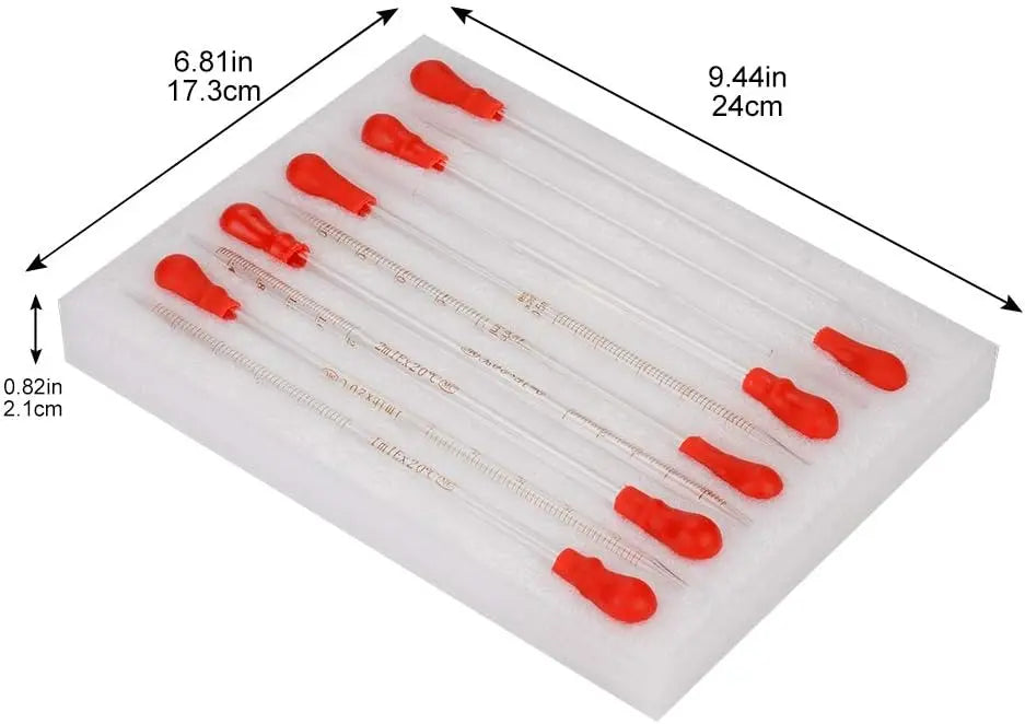 Detailed structural assembly component for StonyLab Glass Dropper Pipettes Set (0.5 ml
