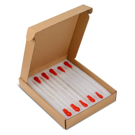 Glass Dropper Pipettes Set, 10 Pack - StonyLab Pipettes & Syringes 10-Pack