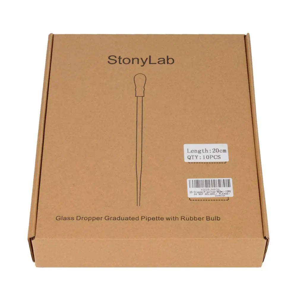 Alternative angle showing underlying build quality of StonyLab Glass Dropper Pipettes Set