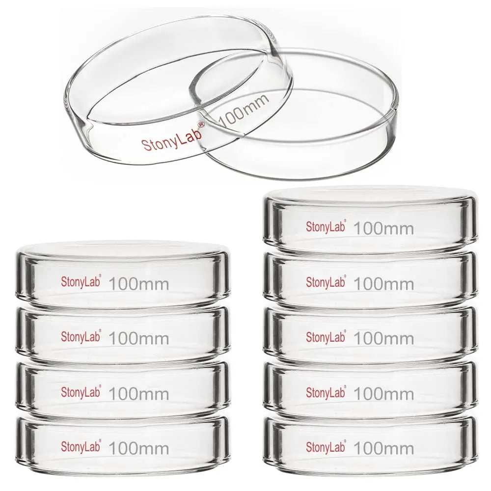 StonyLab Glass Petri Dishes with Clear Lid for professional laboratory applications