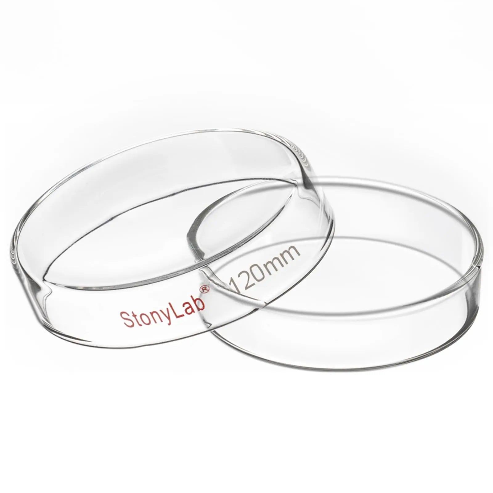 Comprehensive product view and setup components for StonyLab Glass Petri Dishes with Clear Lid