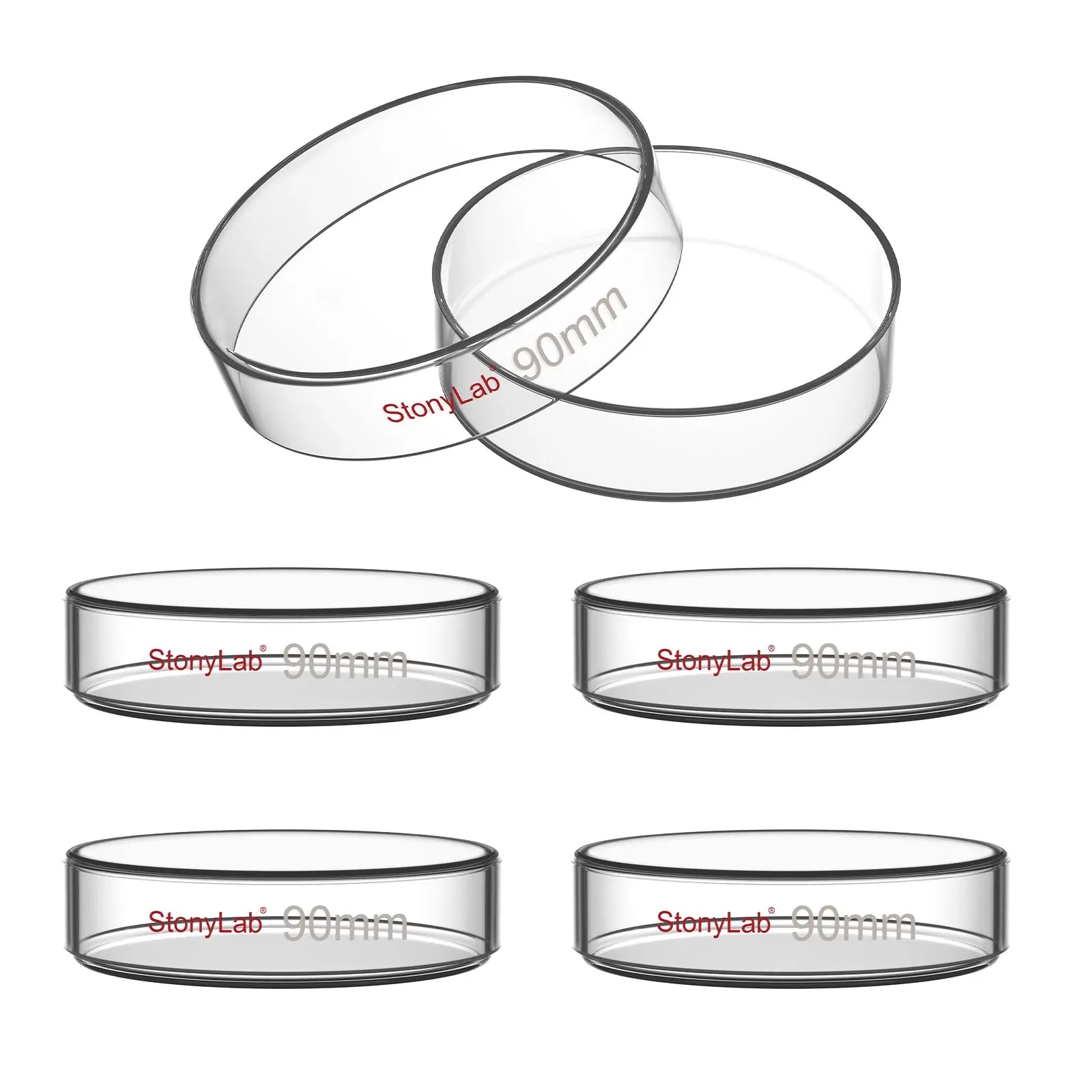 Glass Petri Dishes with Clear Lid, 60-120 mm Cell Culture-Dish