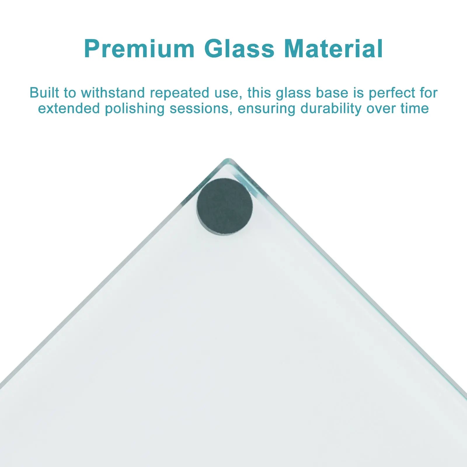 Side view and dimensional layout of the durable StonyLab Glass Polishing Base