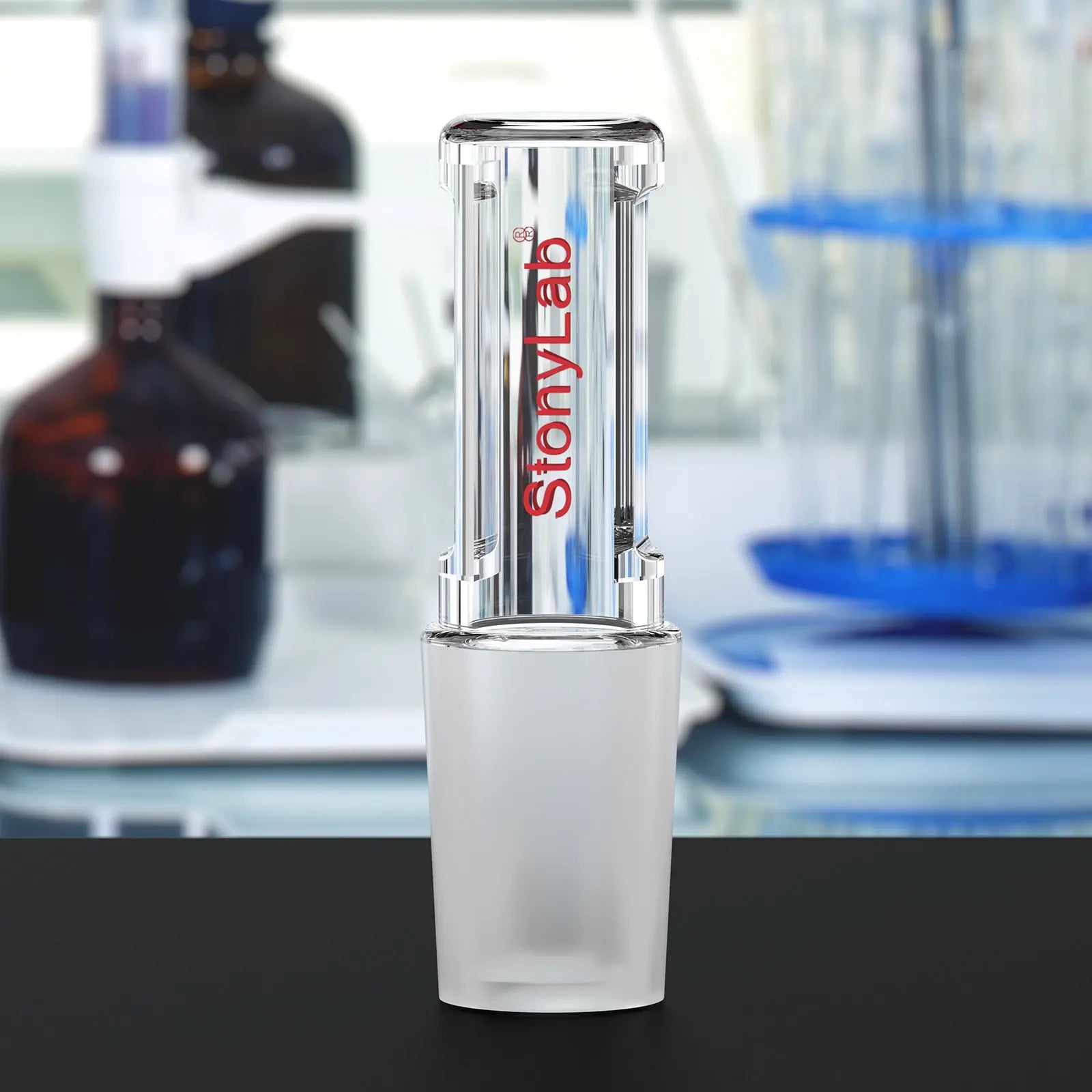 Comprehensive product view and setup components for StonyLab Glass Stopper
