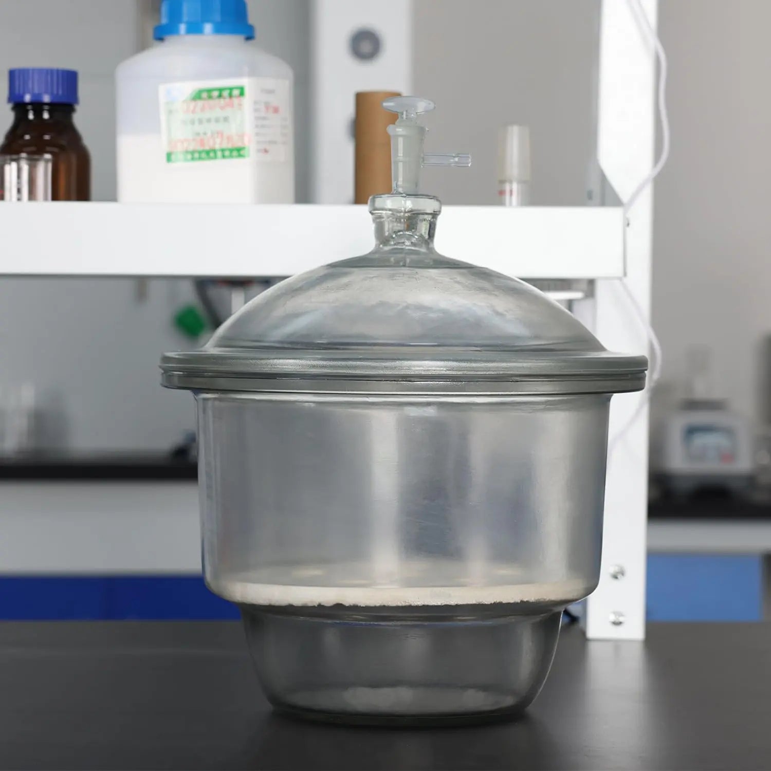 Comprehensive product view and setup components for StonyLab Glass Vacuum Desiccator
