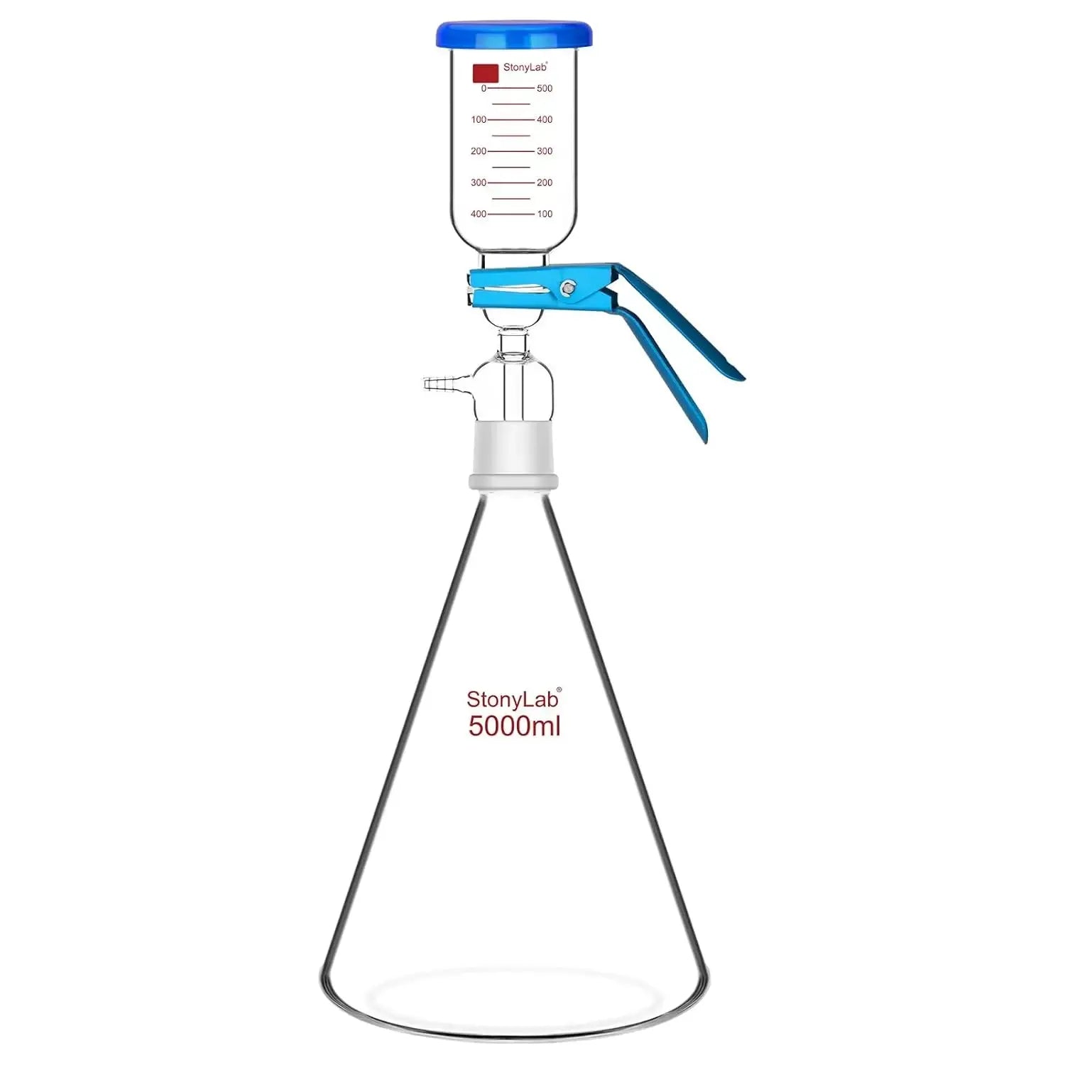 Comprehensive product view and setup components for StonyLab Glass Vacuum Filtration Assembly Filter Kit