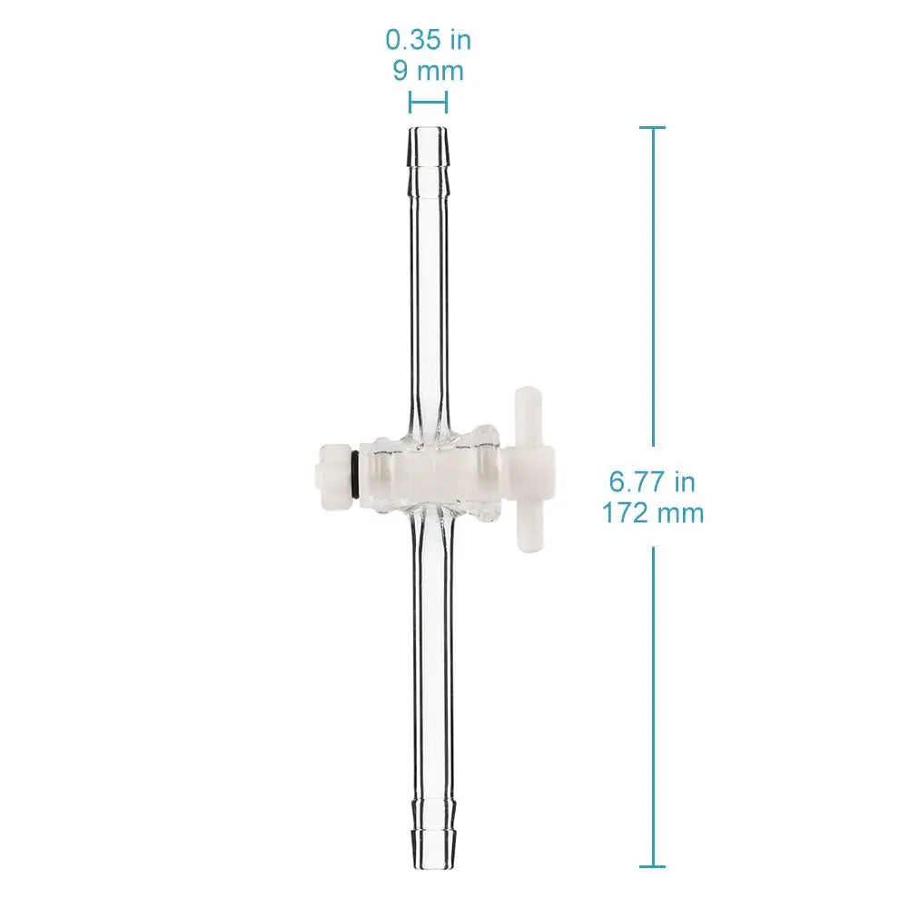 Close-up view showing the precise design and material of StonyLab Glass Vacuum Flow Control Adapter