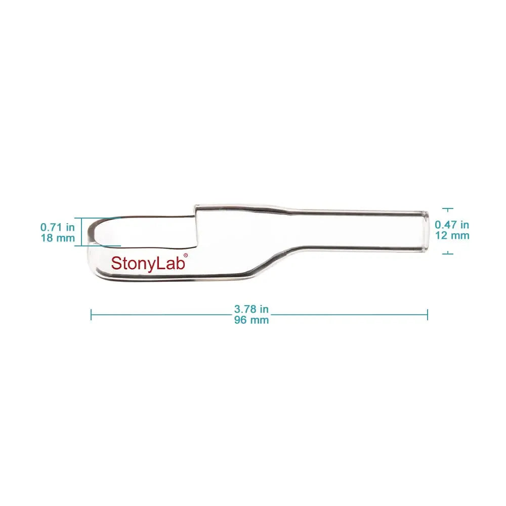 Close-up view showing the precise design and material of StonyLab Glass Weighing