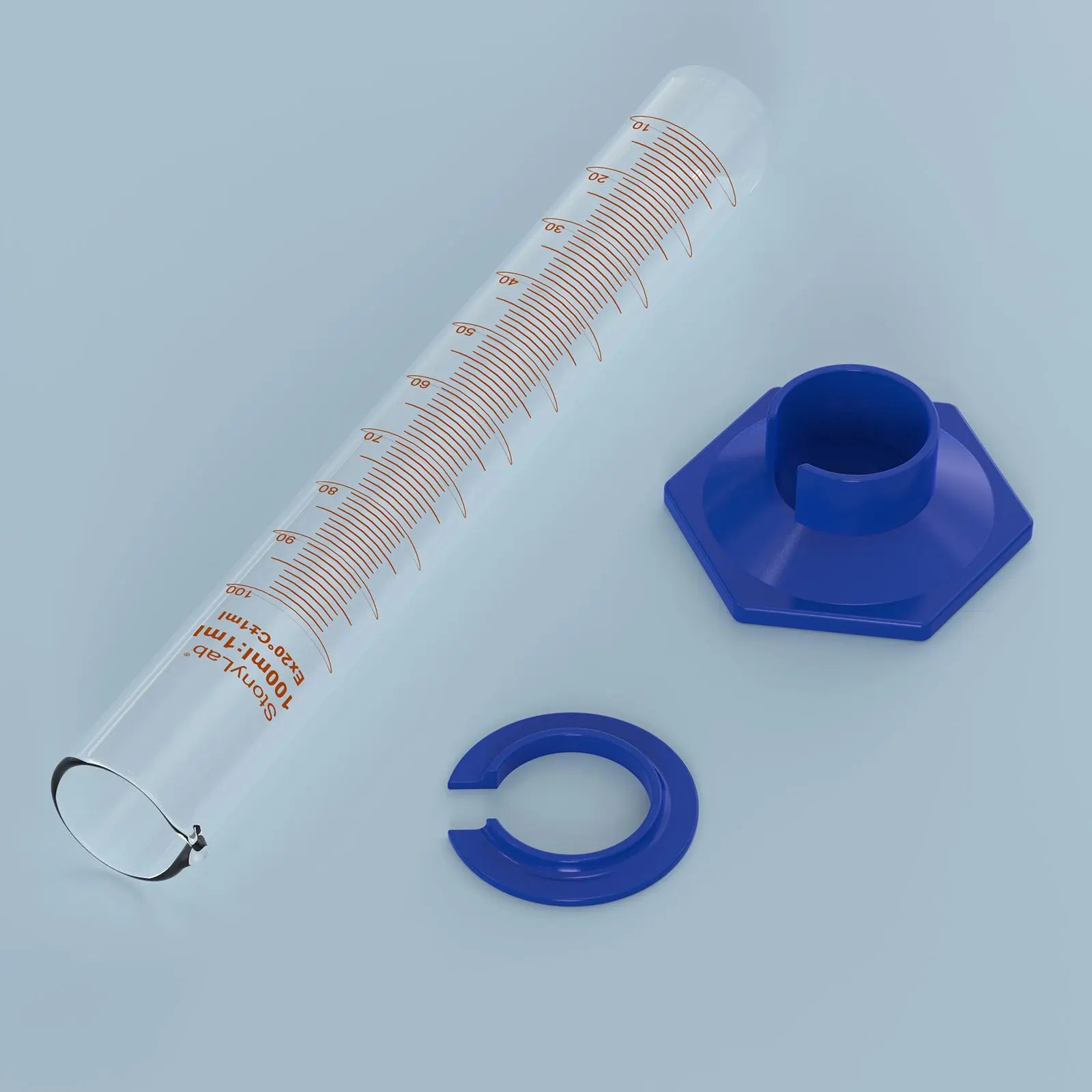 Internal heating chamber and shelving configuration of StonyLab Graduated Cylinder with Bath