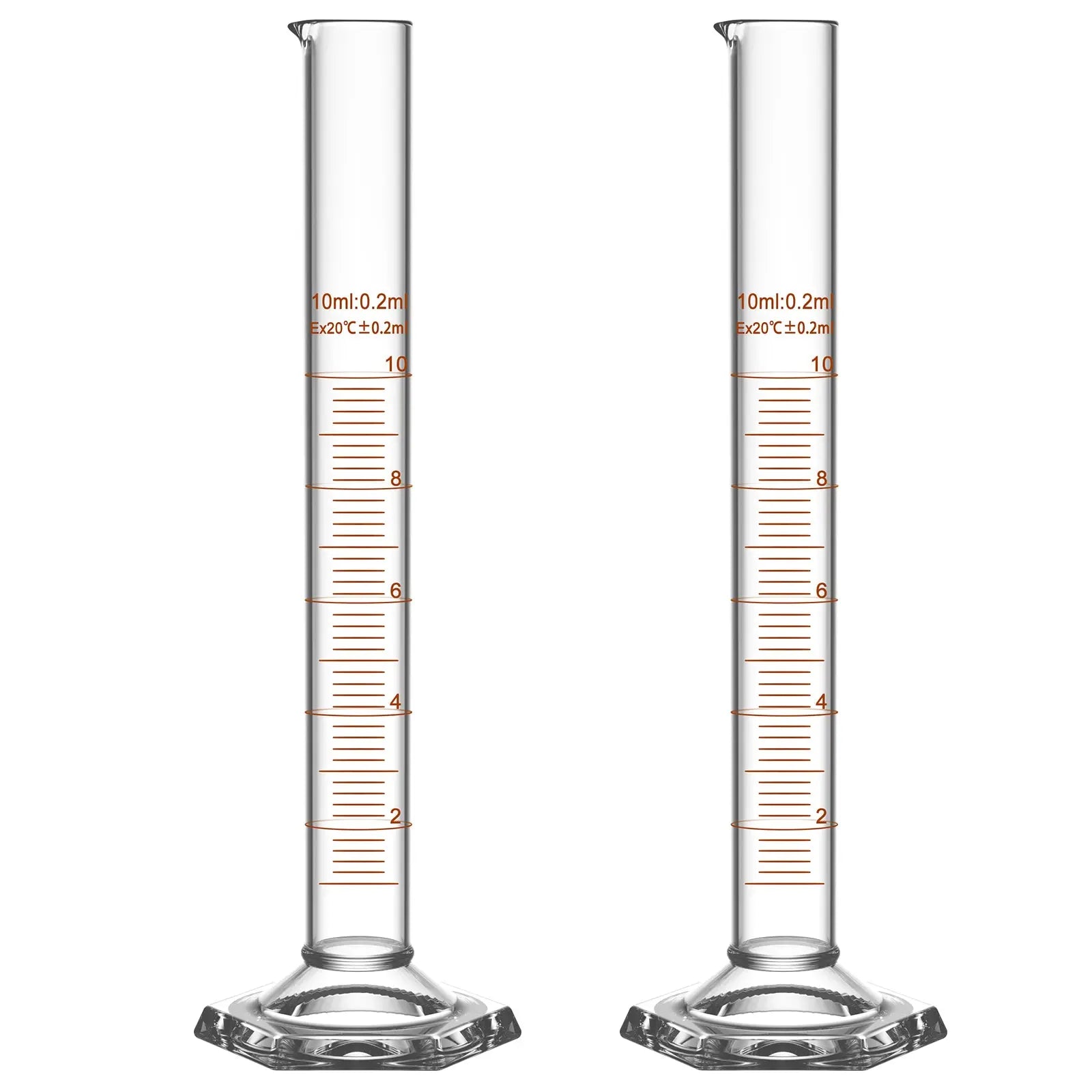 Comprehensive product view and setup components for StonyLab Graduated Cylinder with Hexagonal Base