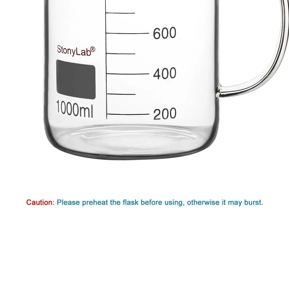 Detailed structural assembly component for StonyLab Graduated Glass Beaker with Handle