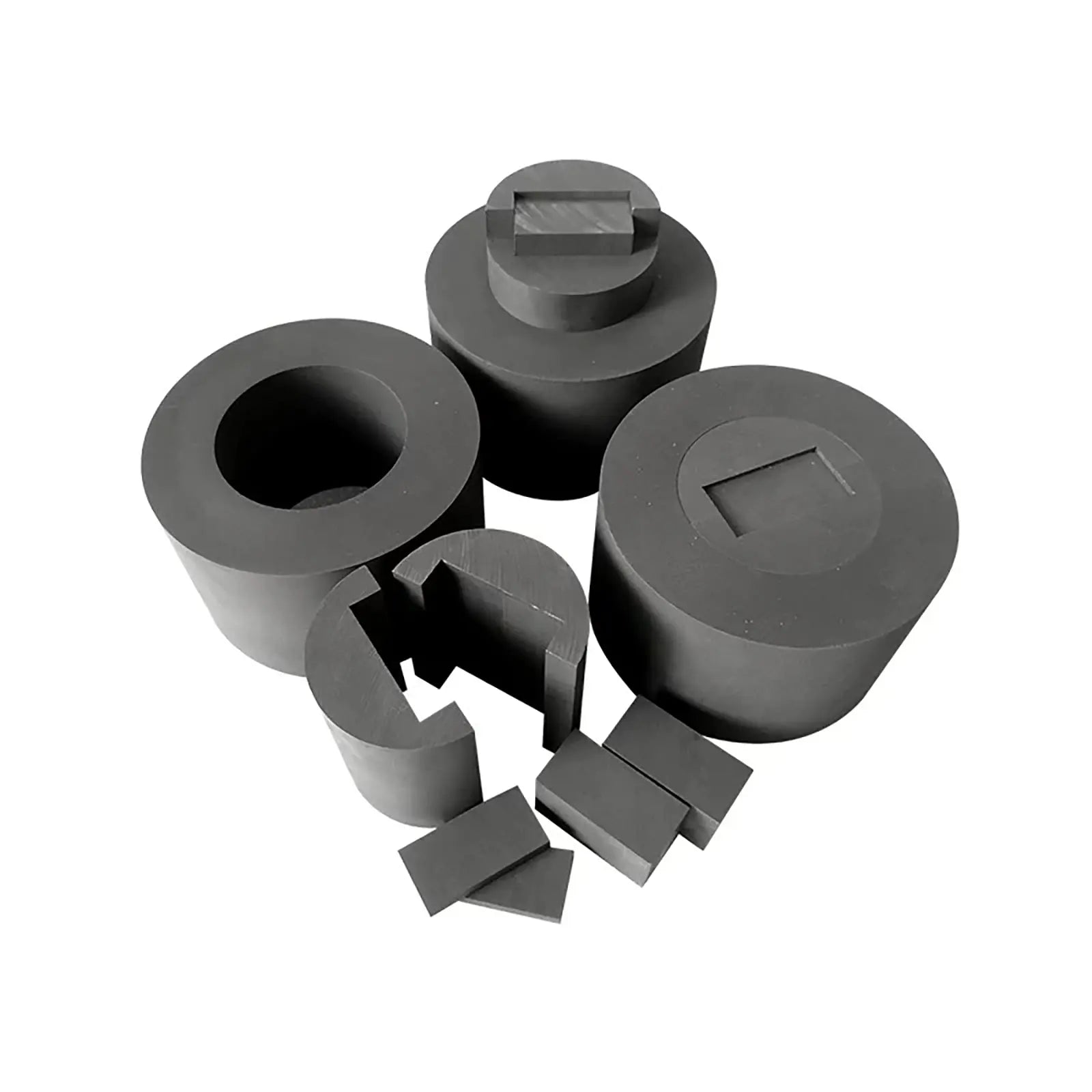 Side view and dimensional layout of the durable StonyLab Custom Graphite Products
