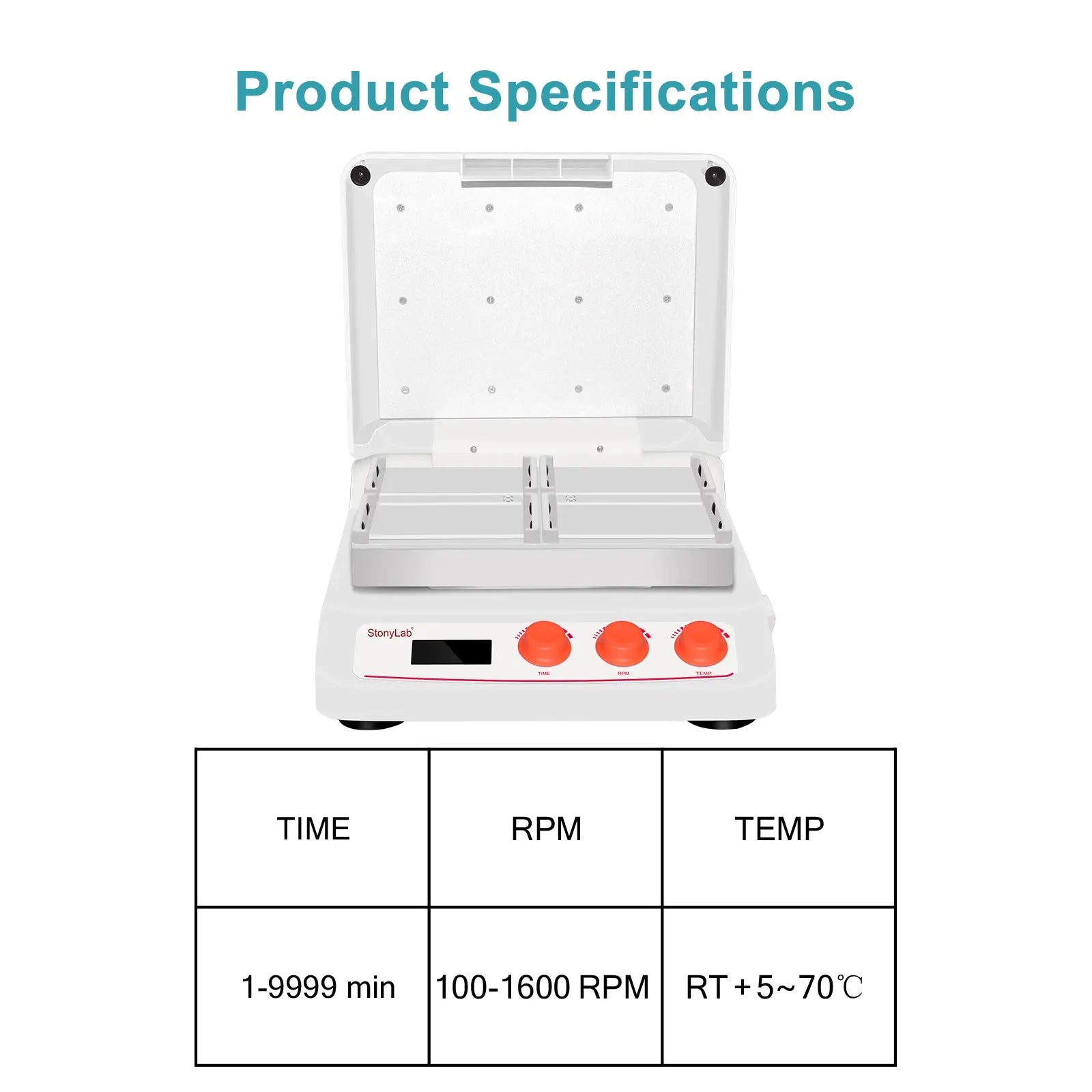 Internal heating chamber and shelving configuration of StonyLab Heated Microplate Shaker