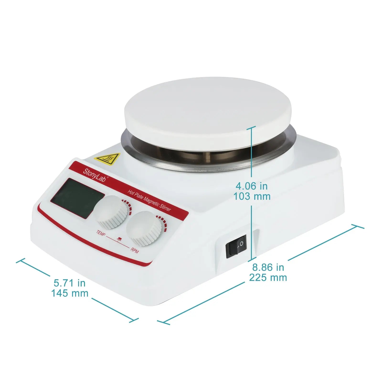 StonyLab Digital Heating Magnetic Stirrer with Temperature Sensor heavy duty chemical processing configuration