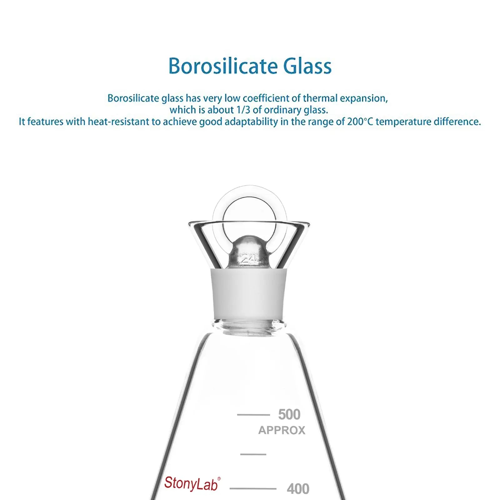 StonyLab Iodine Flask with Stopper heavy duty chemical processing configuration