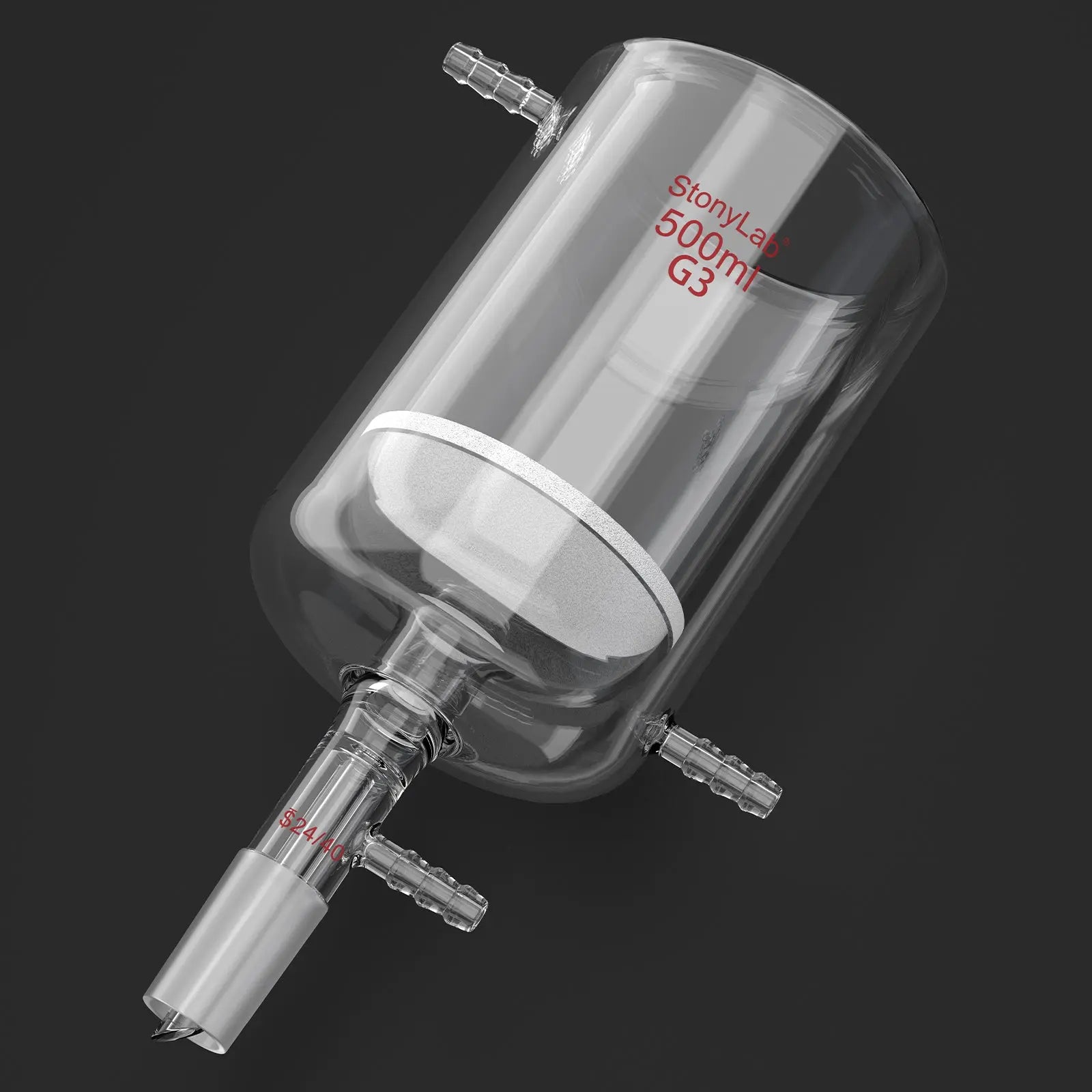 Comprehensive product view and setup components for StonyLab Jacketed Buchner Filter Funnel