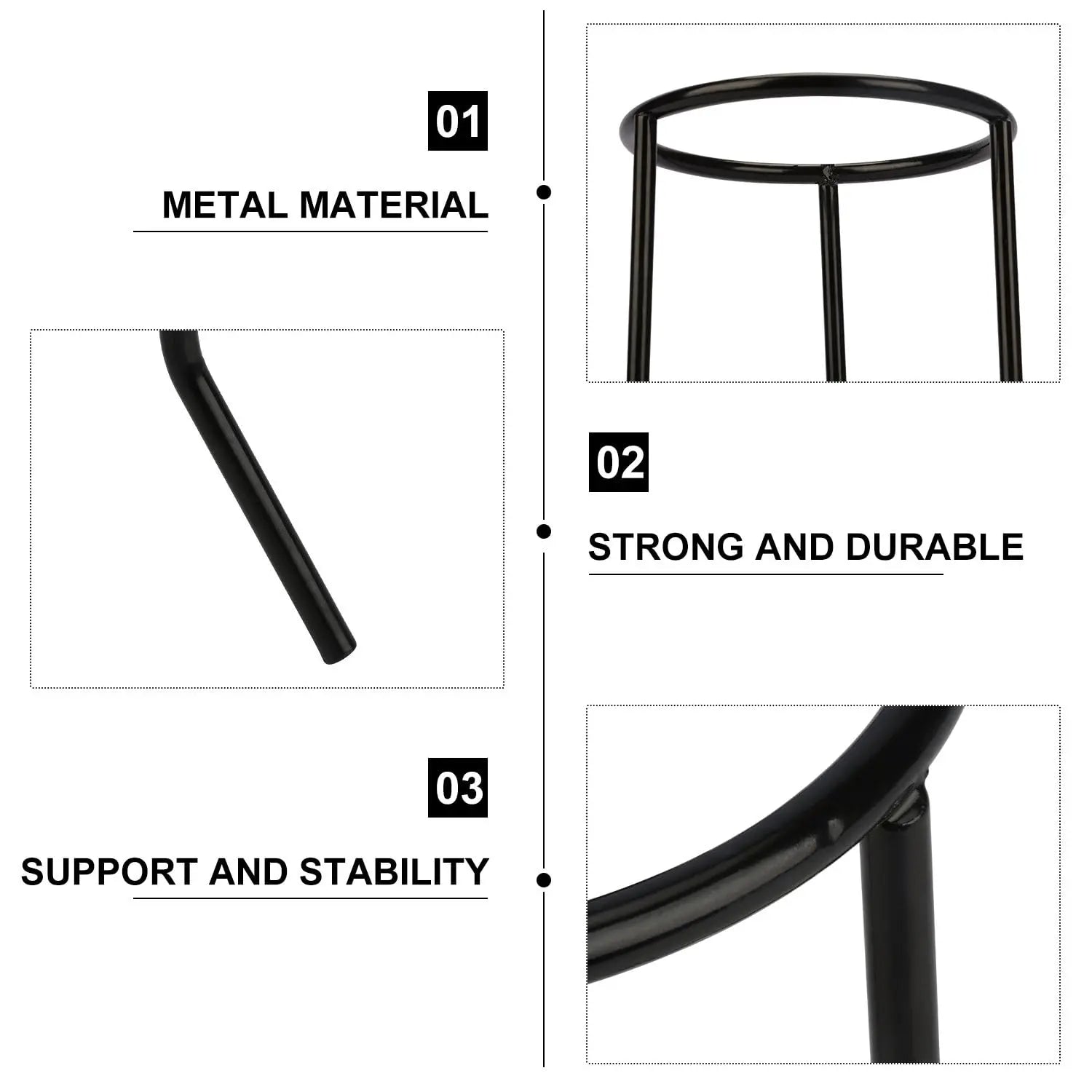 Lab Metal Tripod Stand, Bunsen Burner Tripod Lamp Support Stand Lab Stand