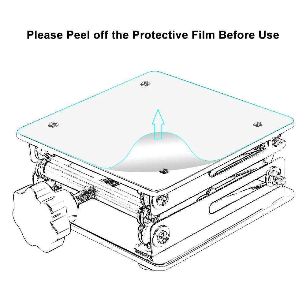 Side view and dimensional layout of the durable StonyLab Lab Scissor Jack