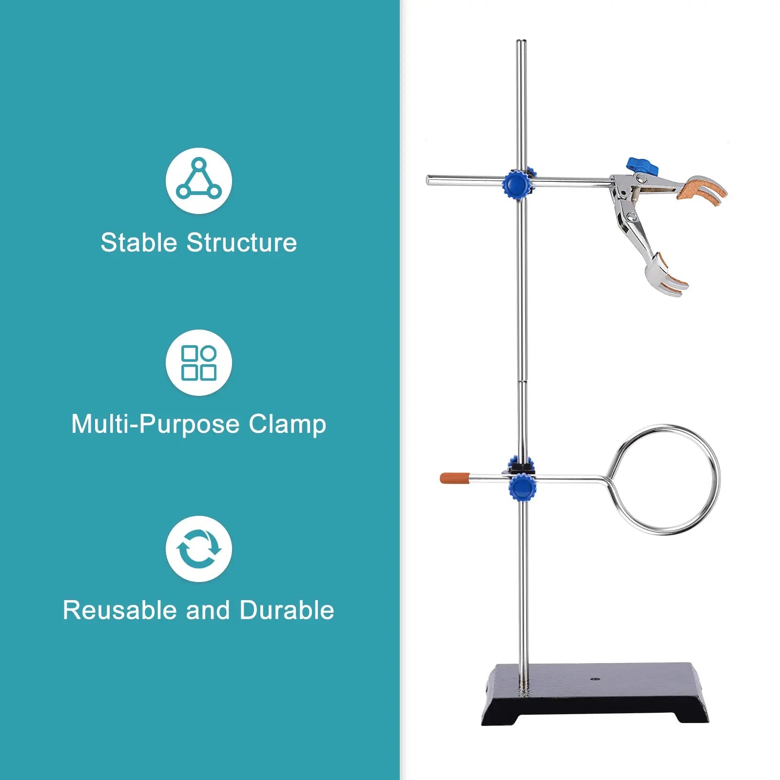 Alternative angle showing underlying build quality of StonyLab Lab Stand Set