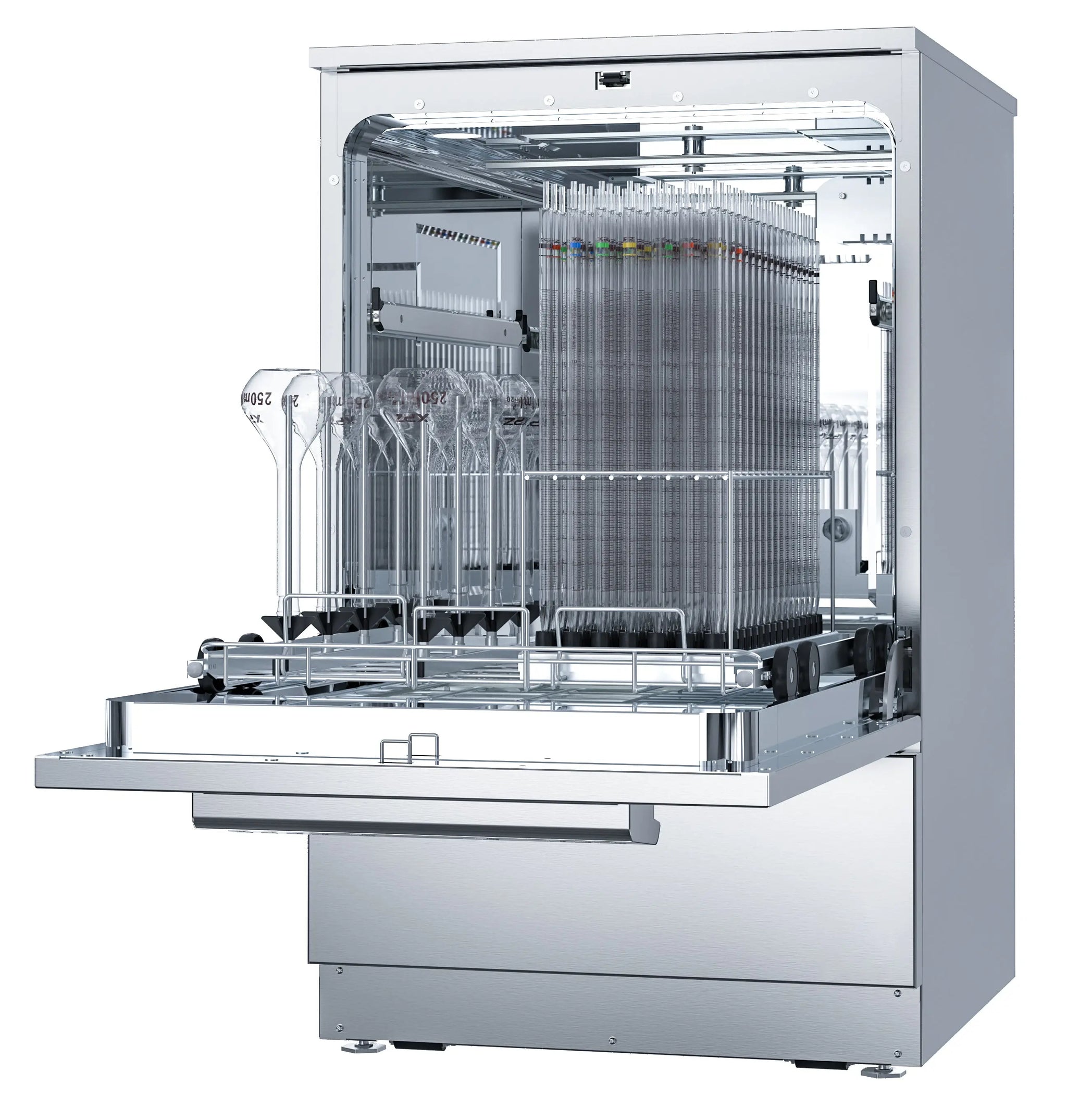Side view and dimensional layout of the durable StonyLab Lab Washer Glassware Washing Machine