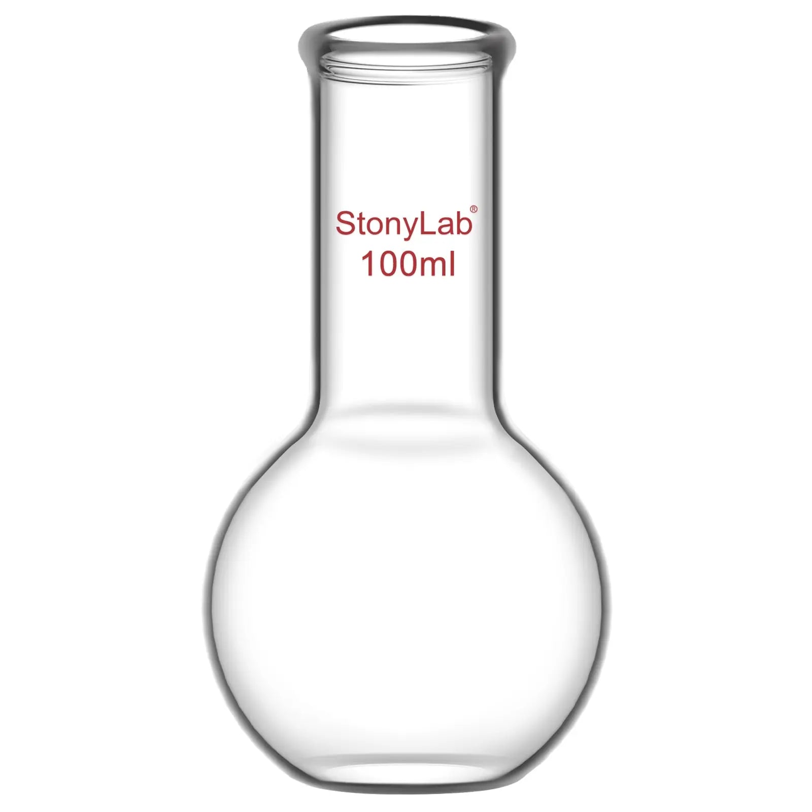 Comprehensive product view and setup components for StonyLab Long Neck Flat Bottom Flask