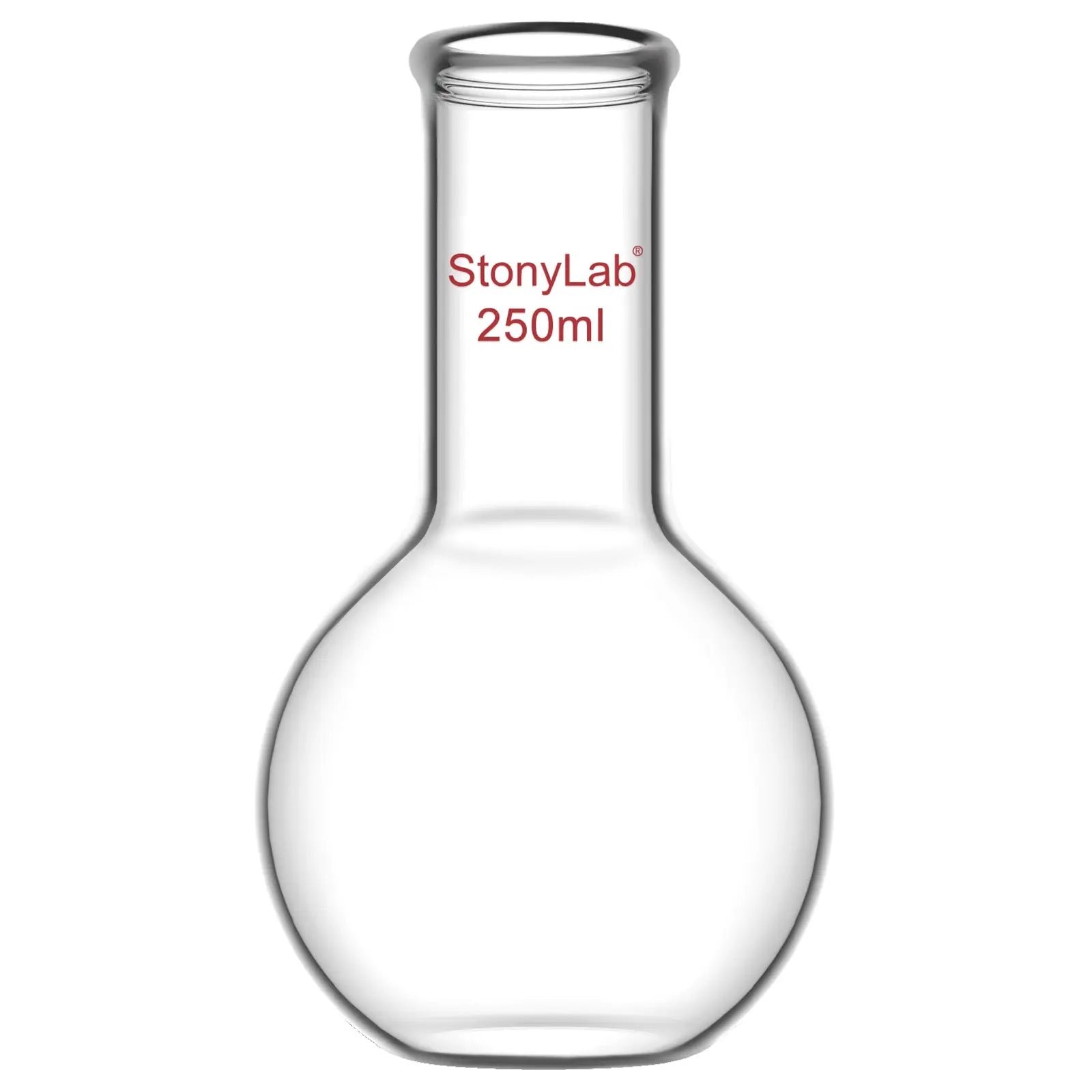 Comprehensive product view and setup components for StonyLab Long Neck Flat Bottom Flask