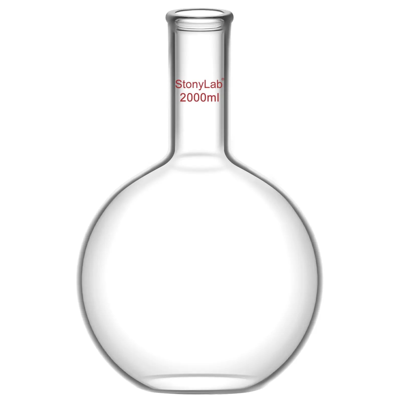 Comprehensive product view and setup components for StonyLab Long Neck Flat Bottom Flask