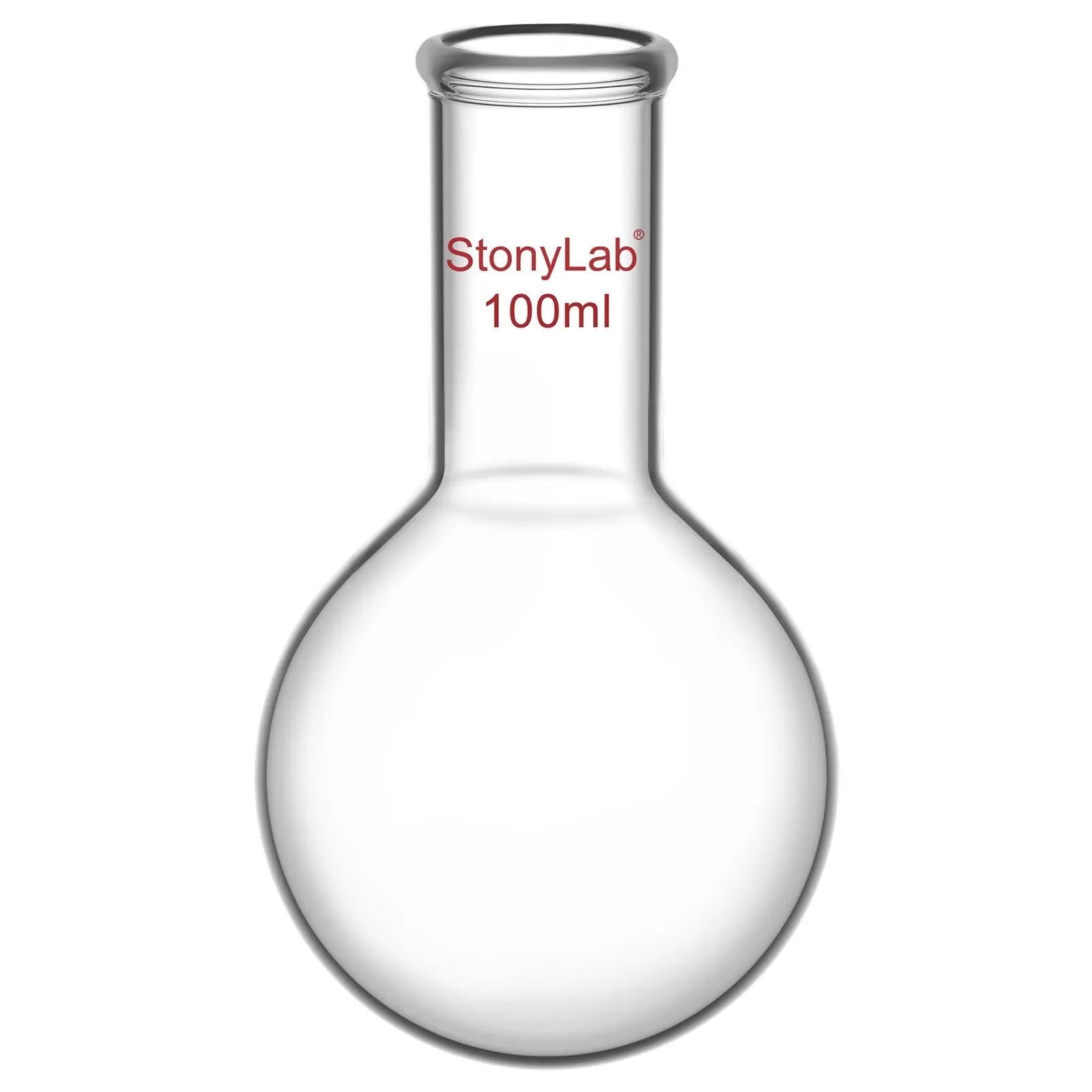 Comprehensive product view and setup components for StonyLab Long Neck Round Bottom Flask