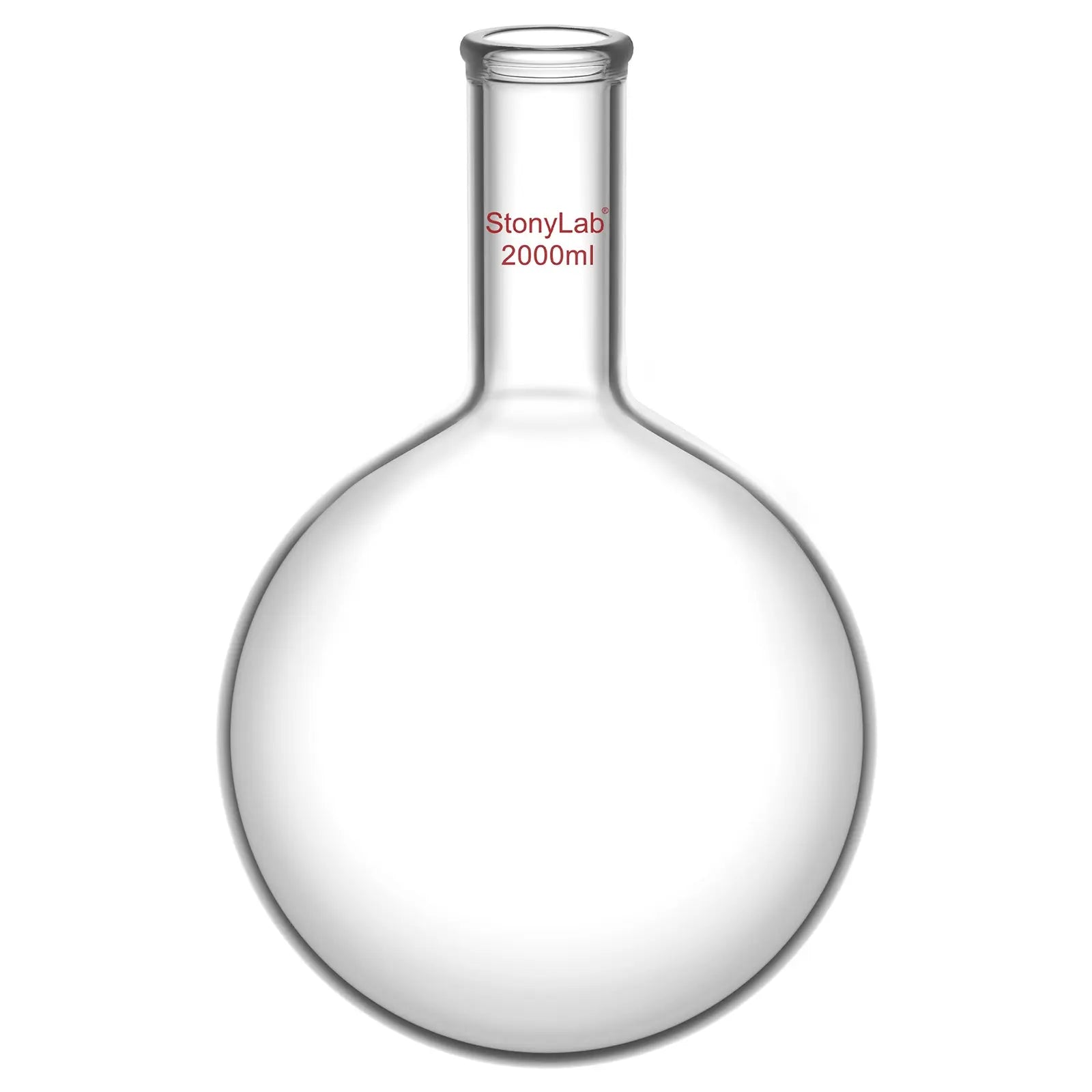 Comprehensive product view and setup components for StonyLab Long Neck Round Bottom Flask