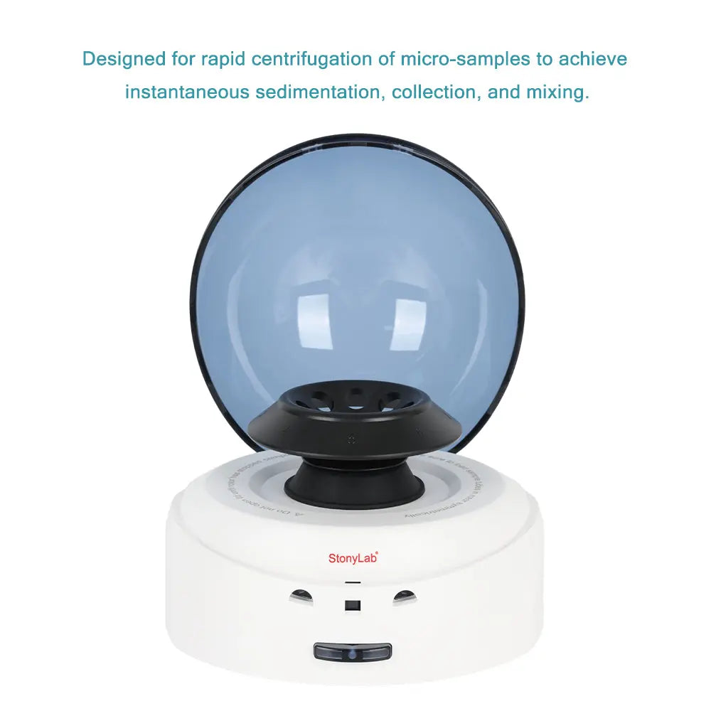 Comprehensive product view and setup components for StonyLab Mini Centrifuge