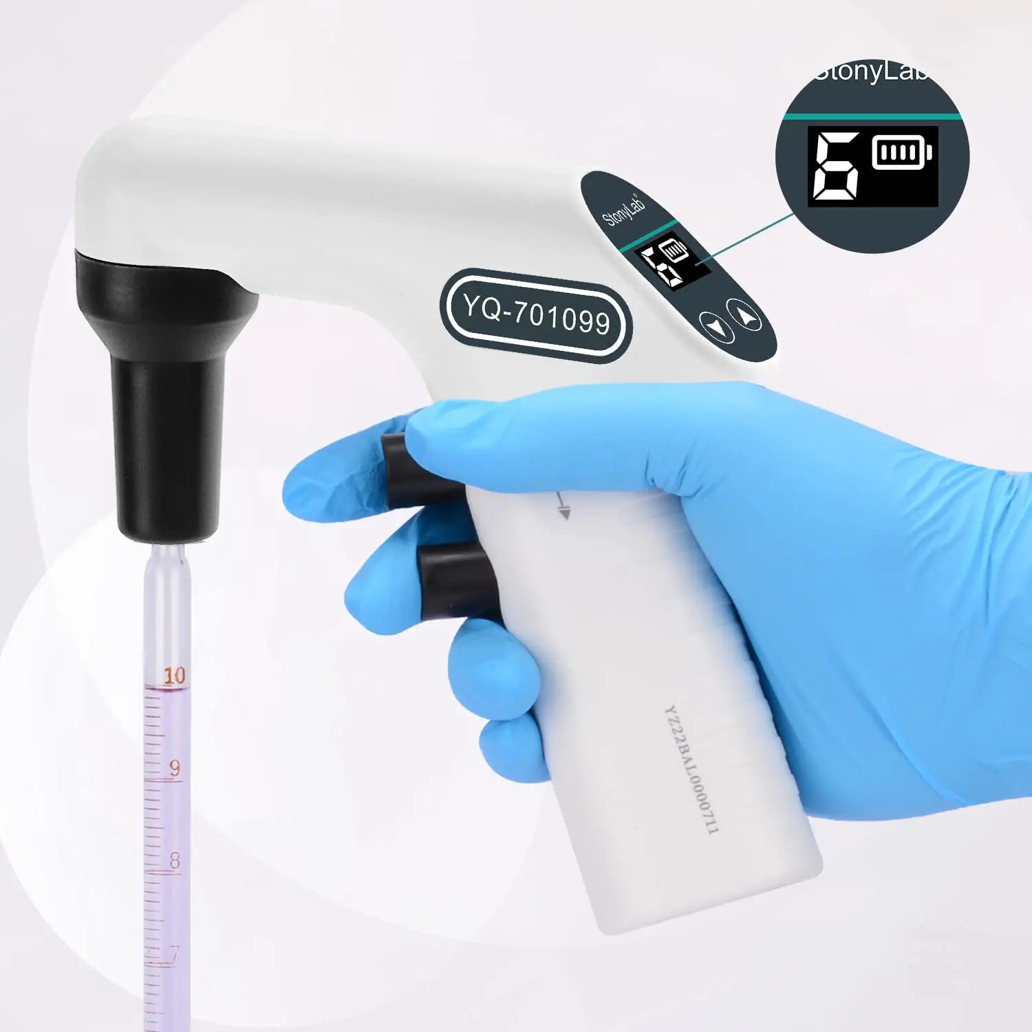 Detailed structural assembly component for StonyLab Digital Motorized Pipette Controller for 1-50 ml Pipettes
