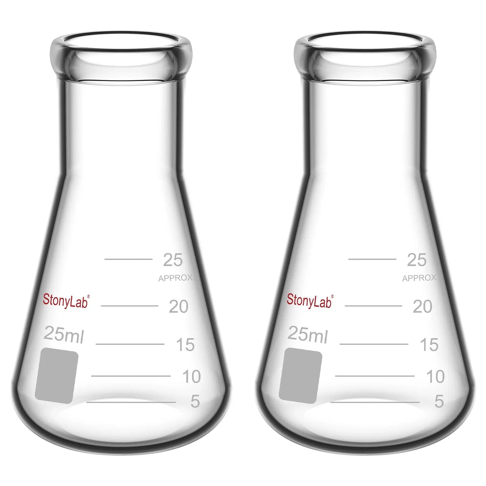 Comprehensive product view and setup components for StonyLab Narrow Mouth Erlenmeyer Flasks