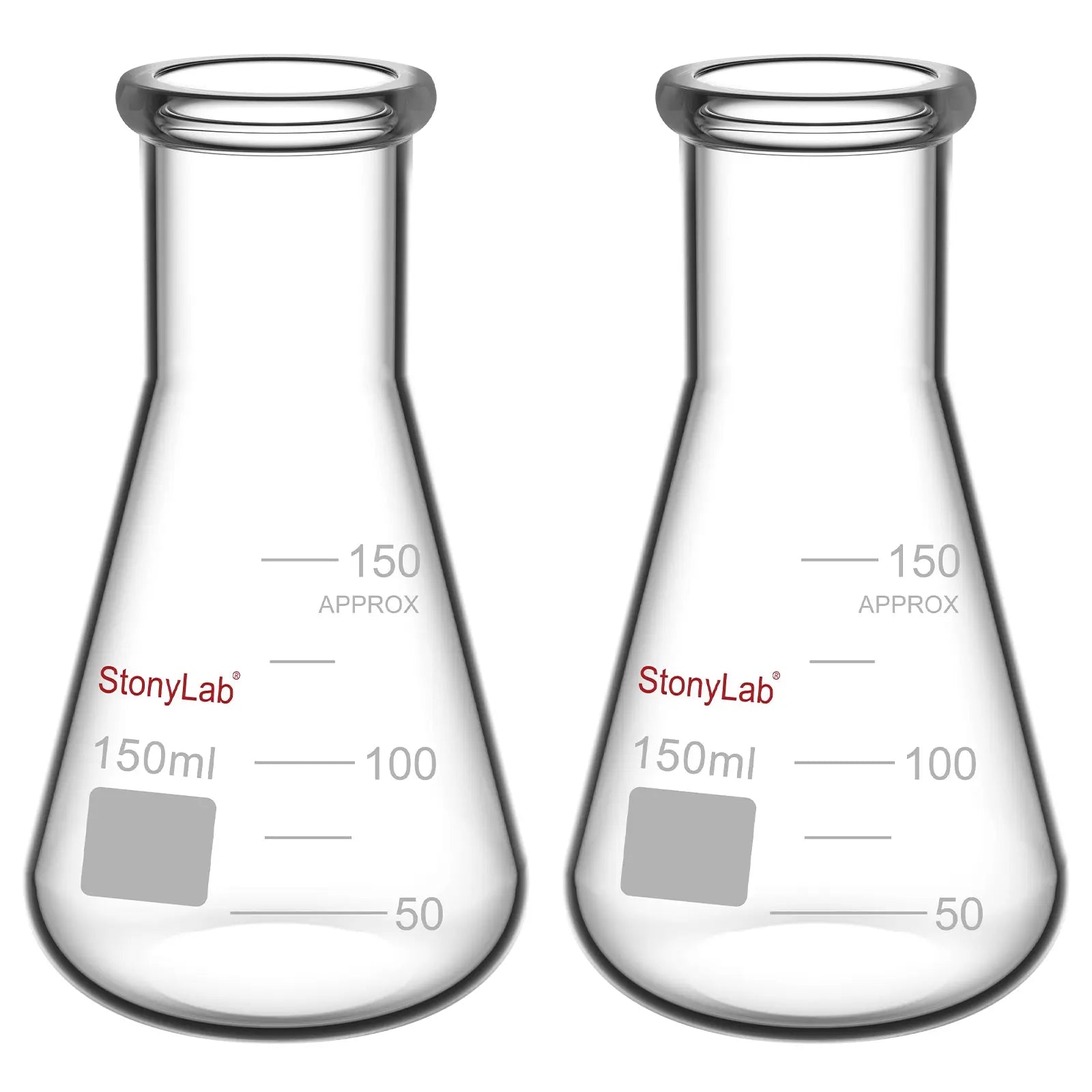 Comprehensive product view and setup components for StonyLab Narrow Mouth Erlenmeyer Flasks