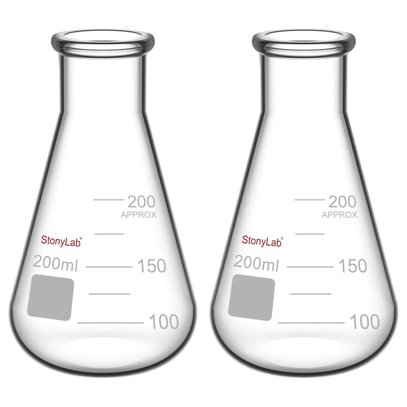Comprehensive product view and setup components for StonyLab Narrow Mouth Erlenmeyer Flasks