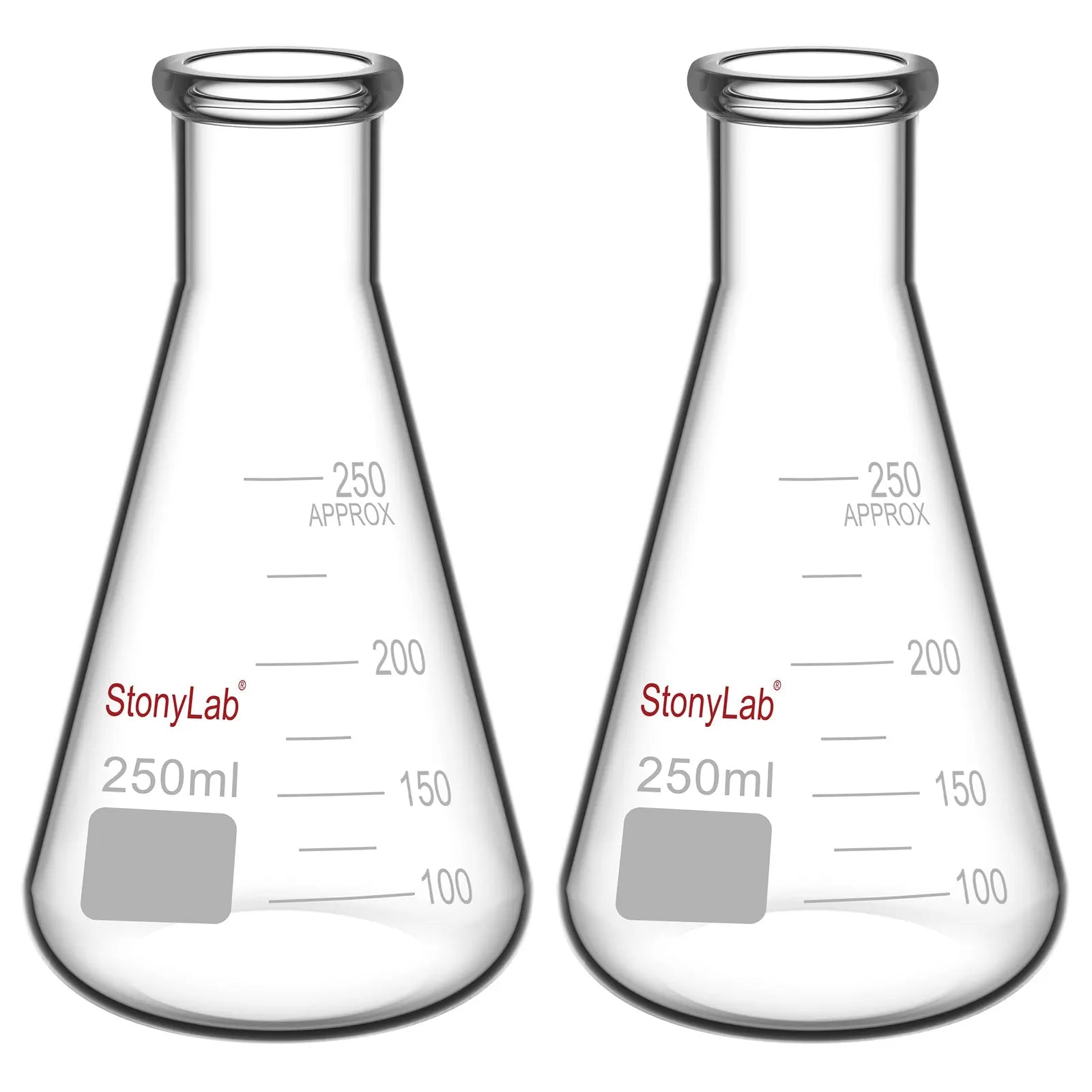 Comprehensive product view and setup components for StonyLab Narrow Mouth Erlenmeyer Flasks