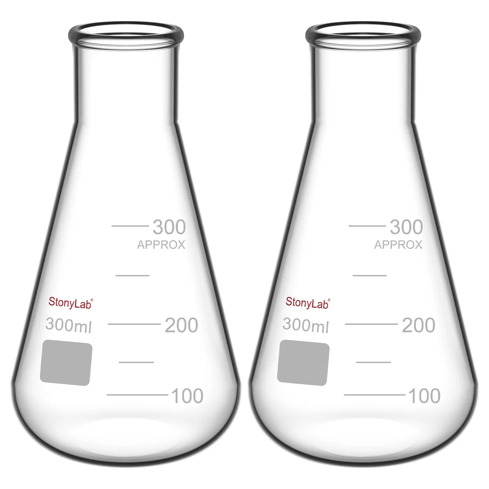 Comprehensive product view and setup components for StonyLab Narrow Mouth Erlenmeyer Flasks